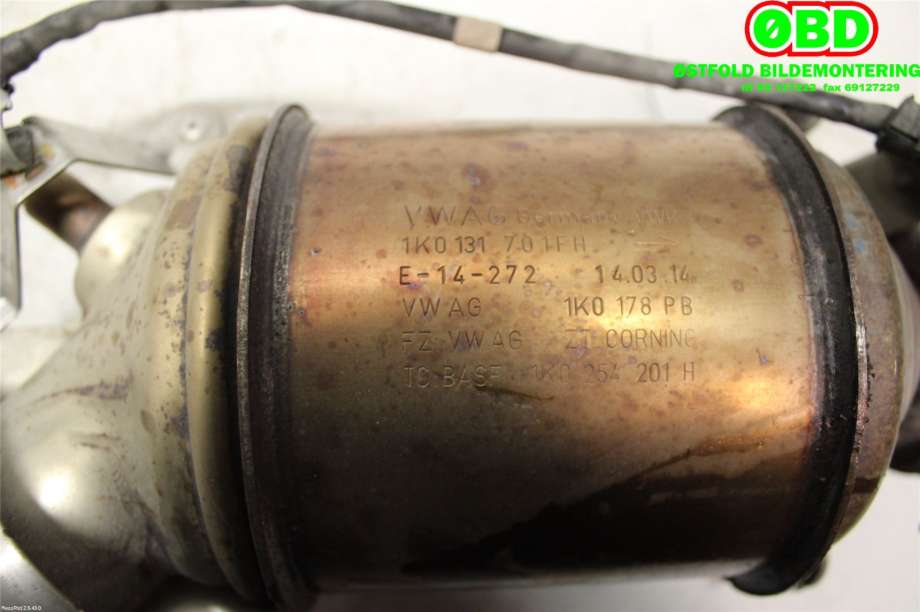 Katalysator til VW Golf VI 2008-2012  (VOLKSWAGEN|1K0 254 201 HX||1K0131701FH)
