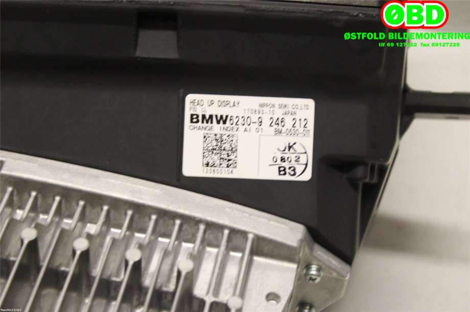 Instrumentpanel til BMW 5-Serie 2010-2017 (F10/F11) (F10/F11) (BMW|62 30 6 815 499||62309246212)