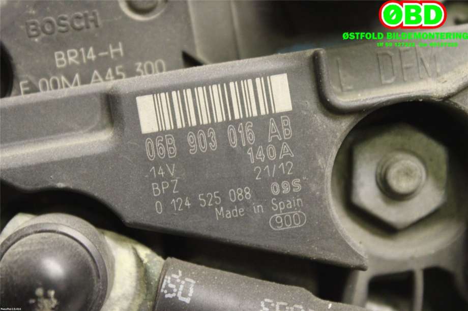 Dynamo til Škoda Octavia 2009-2013 (Type II, Fase 2) (SKODA|06B 903 016 AB||06B903016AB)