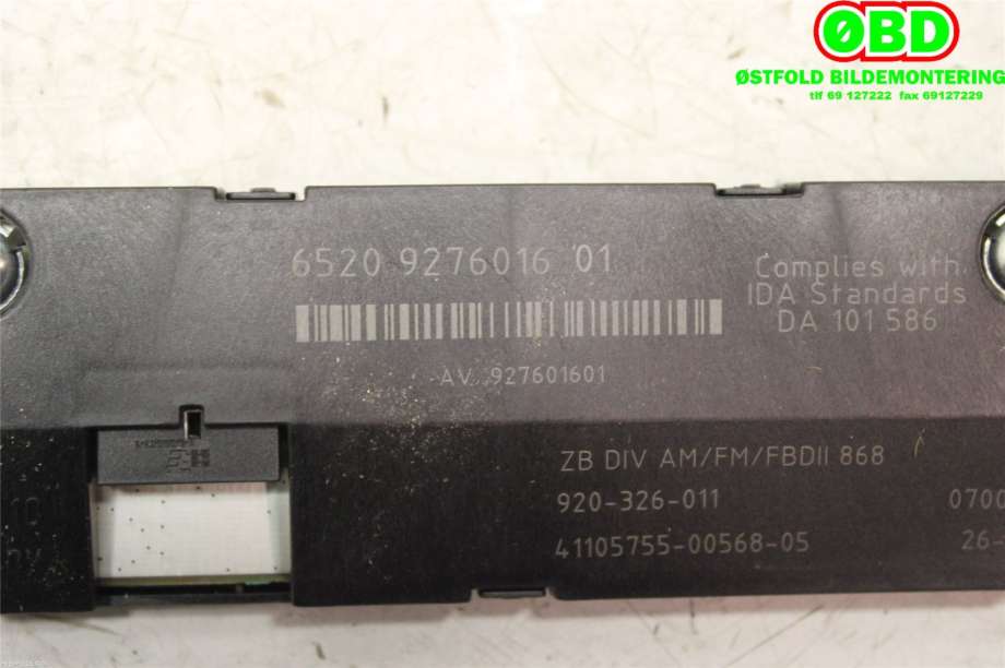 Antenne forsterker til BMW 5-Serie 2010-2017 (F10/F11) (F10/F11) (BMW|65 20 9 276 016||65209276016)