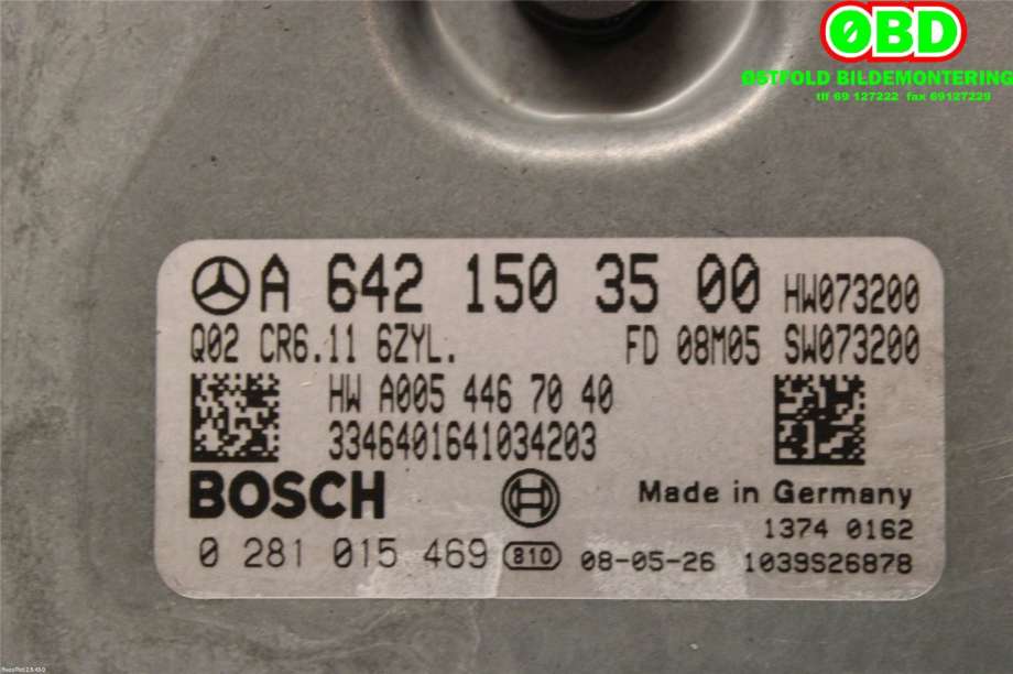 Styreenhet motor til Mercedes C-Klasse 2007-2011 (Fase 1) (W204) (W204) (|6421503500)