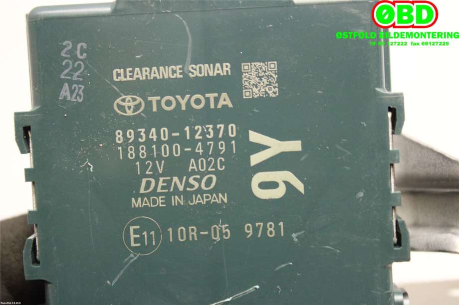 Styreenhet diverse til Toyota Corolla 2019-->>  (TOYOTA|8934012370|)