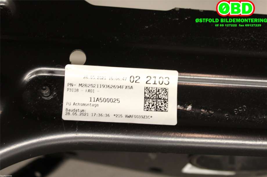 Travers bak til VW ID.4 2020-->> (VOLKSWAGEN ID4|1EA505235AR|1EA505235BB|)