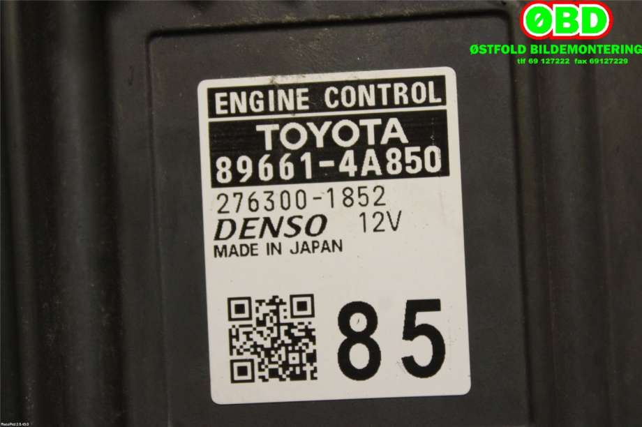Styreenhet motor til Toyota RAV4 2019-->> (Type V)  (TOYOTA|896614A850|)