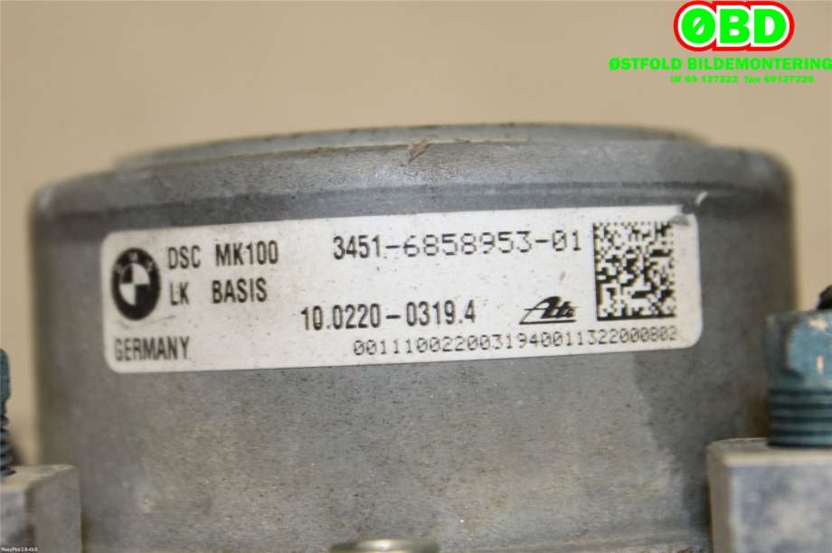 ABS sentral til BMW 1-Serie 2011-2015 (Fase 1) (F20/F21) (F20/F21) (BMW|34 51 6 897 117||34516858953)