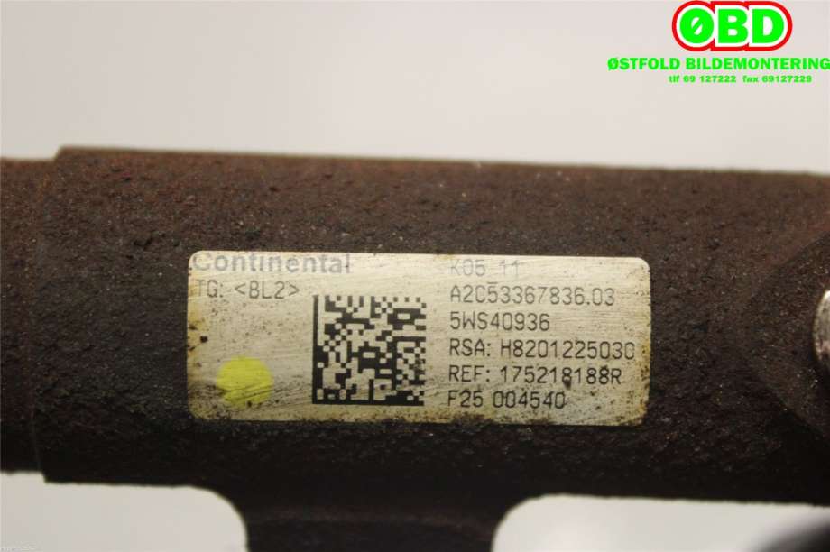Dyseskinne (fuelrail) til Mercedes A-Klasse 2012-2018 (W176) (W176) (MERCEDES|A 607 070 04 00||175218188R)