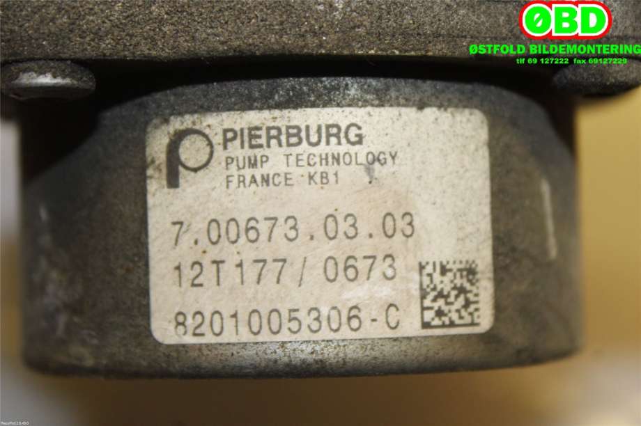 Vakuumpumpe til Mercedes A-Klasse 2012-2018 (W176) (W176) (MERCEDES|A 607 230 00 65|A 607 090 00 05|)
