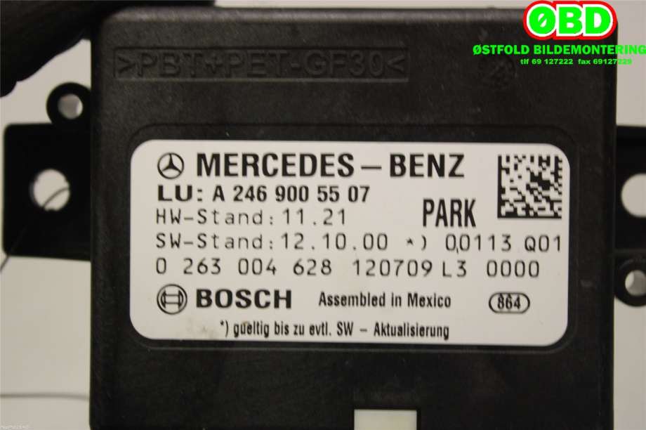 Styreenhet parkering til Mercedes A-Klasse 2012-2018 (W176) (W176) (MERCEDES|A 246 900 55 07||2469005507)