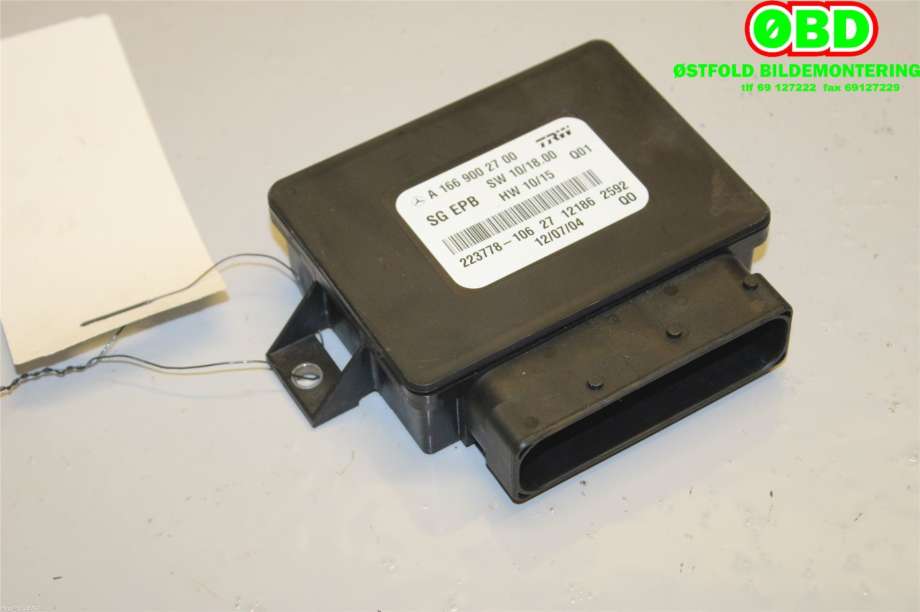 Styreenhet elektrisk parkbrems (EPB - Electric Parking Brake) til Mercedes A-Klasse 2012-2018 (W176) (W176) (MERCEDES|A 166 900 27 00||1669002700)