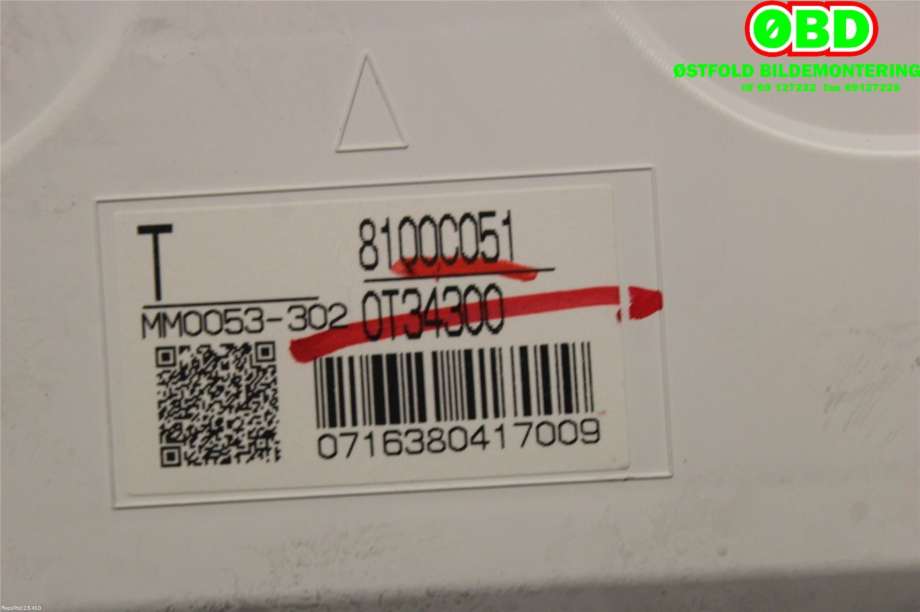 Instrumentpanel til Mitsubishi ASX 2010-2019 (MITSUBISHI|8100C051|)