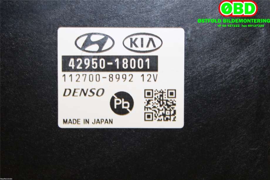 Styreenhet diverse til Hyundai Ioniq Electric 2019-->> (Fase 2)  (HYUNDAI|42950 18001||4295018001)