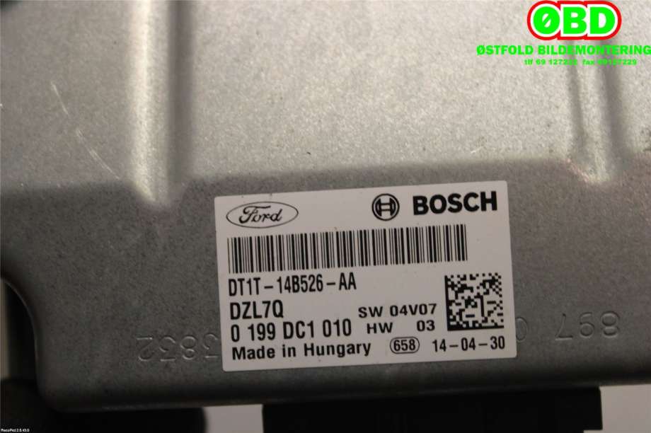 Styreenhet diverse til Ford Transit Connect 2013-2018 Type II, Fase 1  (FORD|1769267||DT1T14B526AA)