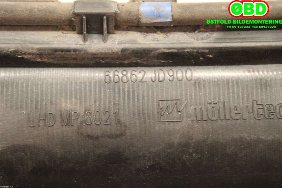 Deksel til Nissan Qashqai 2007-2010 (Type I, Fase 1) (NISSAN|66862JD900|)