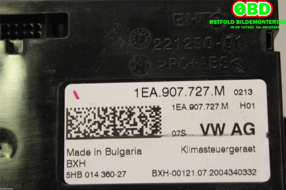 Styreenhet diverse til VW ID.3 2020-->>  (VOLKSWAGEN|1EA 907 727 AB||1EA907727M)