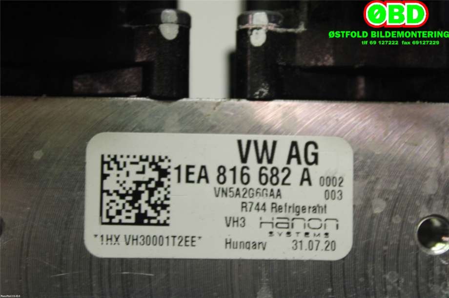 Varmeapparat diverse til VW ID.3 2020-->>  (VOLKSWAGEN|1EA 816 682 A|1EA 816 682 C|1EA816682A)