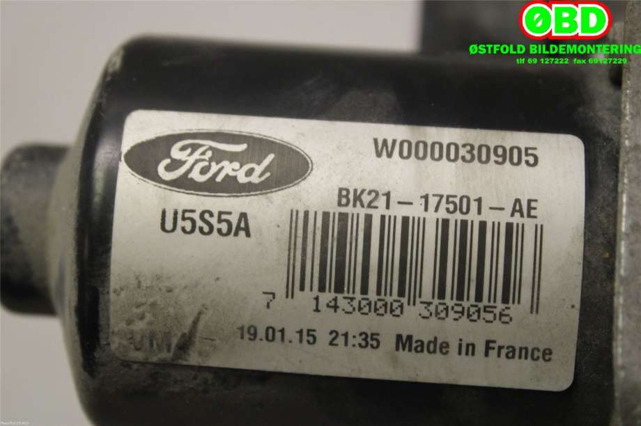 Viskermotor frontrute til Ford Transit Custom 2013-2023 (Type I)  (FORD|1945791|W000030905|BK2117501AE)