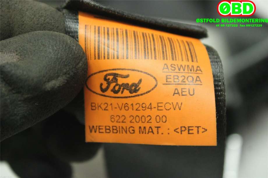 Airbag beltestrammer til Ford Transit Custom 2013-2023 (Type I)  (FORD|1836502||BK21V61294ECW)