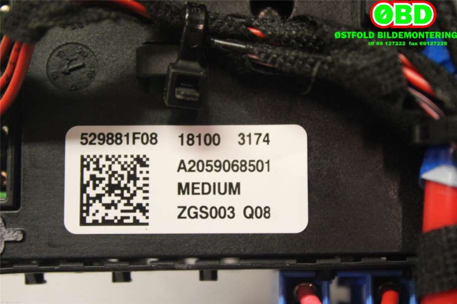 Sikringsboks til Mercedes GLC 2015-2022 (X253) (X253) (MERCEDES|A 205 906 85 01||2059068501)