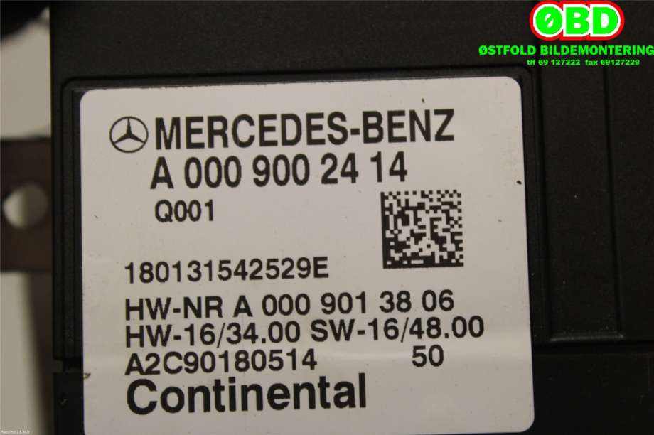 Styreenhet drivstoffpumpe til Mercedes GLC 2015-2022 (X253) (X253) (MERCEDES|A 000 900 24 14||0009002414)