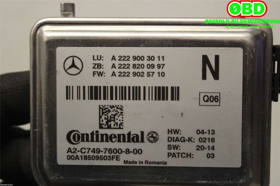 Kamera til Mercedes GLC 2015-2022 (X253) (X253) (MERCEDES|A 222 900 30 11||2229003011)