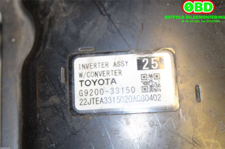 Inverter elbil til Toyota Camry 2019-->>  (TOYOTA|G920039015||G920033150)
