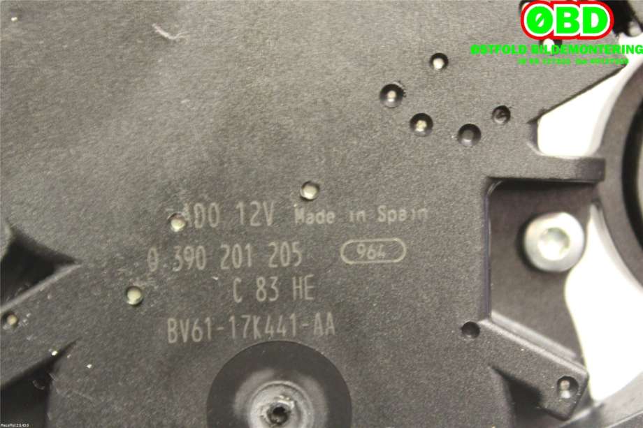Viskermotor bakrute til Ford Focus 2011-2014 (Type III, Fase 1)  (FORD|1851421|0390201205|BV6117K441AA)