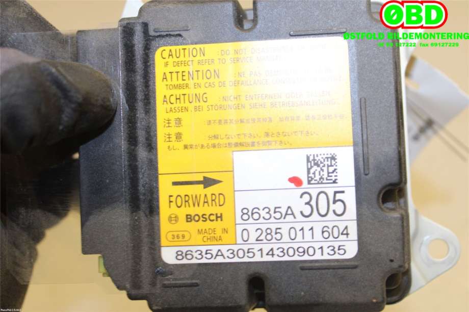 Airbag elektronikk til Mitsubishi Outlander 2012-2015 (Type III, Fase 1)  (MITSUBISHI|8635A305|0285011604)