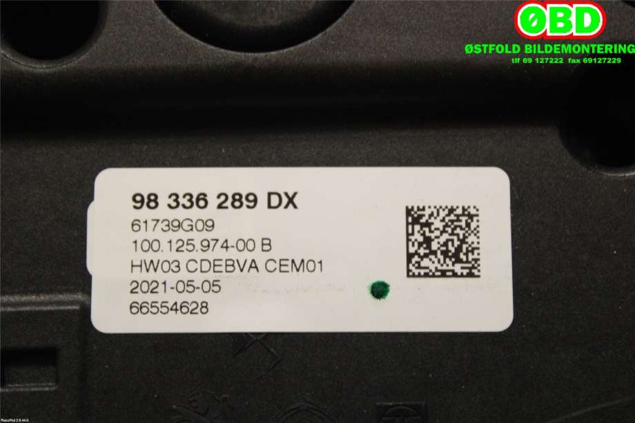 Girstang/girvelger automat til Peugeot 2008 2019-->> (Type II) (PEUGEOT||98336289DX)