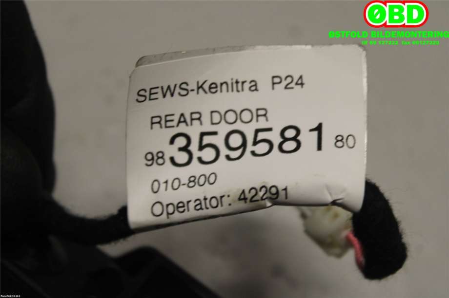 Ledningsnett til Peugeot 2008 2019-->> (Type II)  (PEUGEOT|9835958180|)