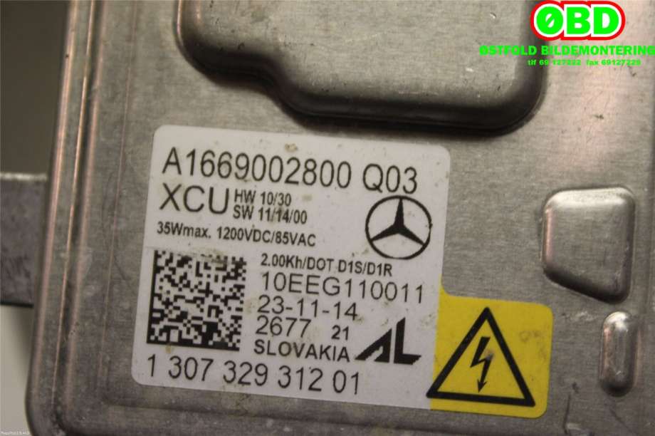 Styreenhet xenon/ballast til Mercedes B-Klasse 2011-2018 (W246) (W246) (MERCEDES|A 166 900 28 00||1669002800)