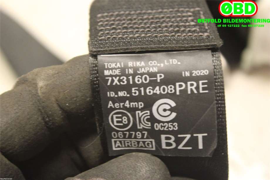 Airbag beltestrammer til Toyota Camry 2019-->>  (TOYOTA|7321047281C7|)