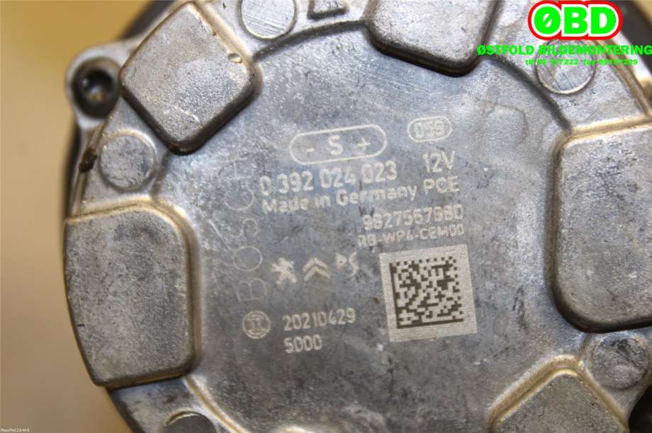 Sirkulasjonspumpe til Peugeot 2008 2019-->> (Type II)  (PEUGEOT|9827567880|)
