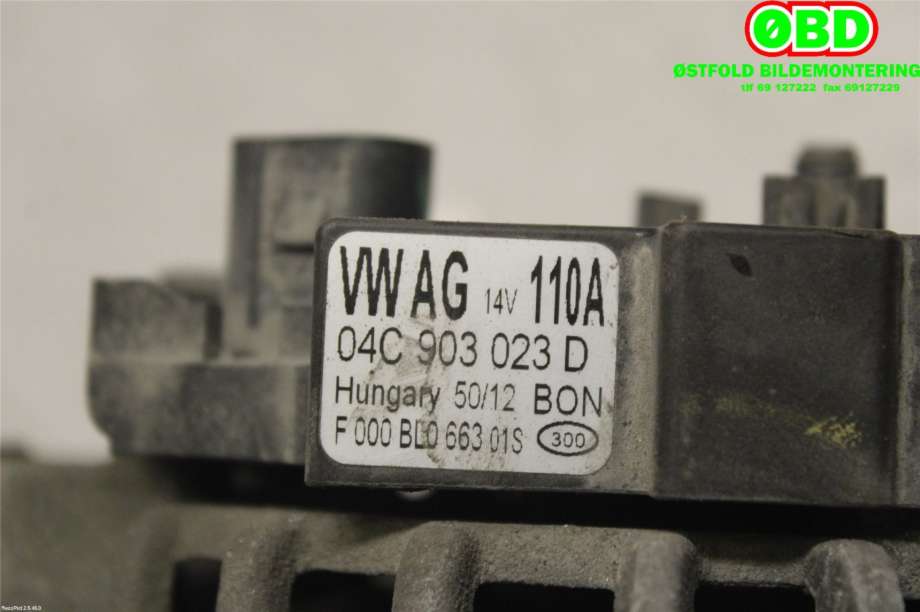 Dynamo til Škoda Citigo 2012-2019  (SKODA|04C 903 023 D|04C 903 023 J|04C903023D)