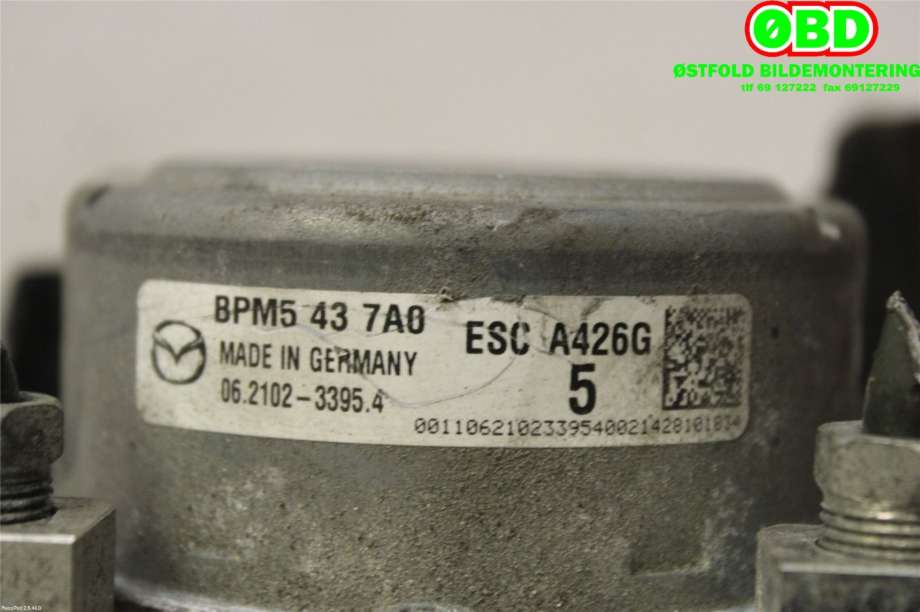 ABS sentral til Mazda 3 2013-2016 (Type III, Fase 1)  (MAZDA|BPY5437A0||BPM5437A0)
