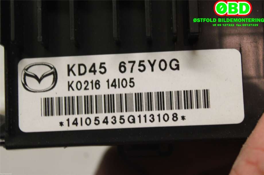 Styreenhet diverse til Mazda 3 2013-2016 (Type III, Fase 1)  (MAZDA|KD45675Y0G|)