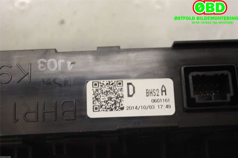 Bryter setevarme til Mazda 3 2013-2016 (Type III, Fase 1)  (MAZDA|BHS255260A|)