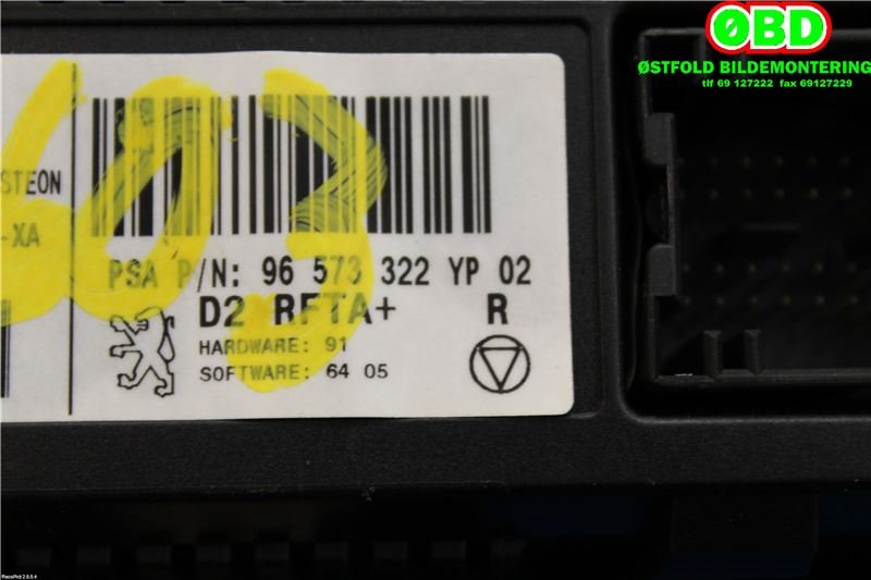 Varmeapparat betjening til Peugeot 407 2004-2010  (PEUGEOT|6451VW||96573322YP)