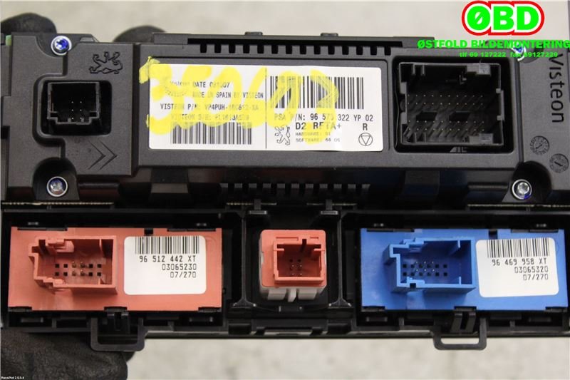 Varmeapparat betjening til Peugeot 407 2004-2010  (PEUGEOT|6451VW||96573322YP)