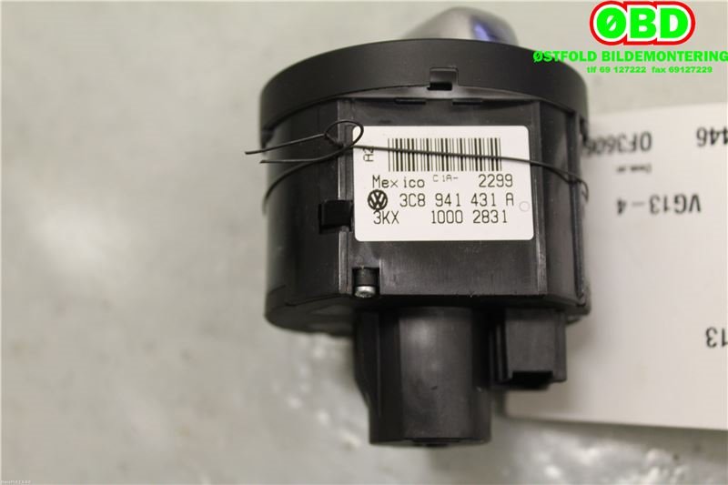 Bryter lys til VW Golf VI 2008-2012  (VOLKSWAGEN|3C8 941 431 A||3C8941431A)