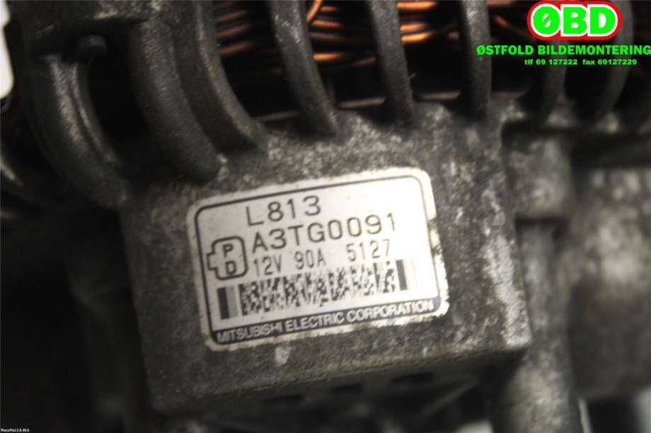 Dynamo til Mazda 6 2002-2008 (Type I)  (MAZDA|L81318300|A3TG0091|)
