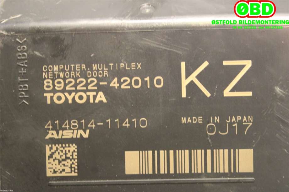 Styreenhet diverse til Toyota RAV4 2019-->> (Type V)  (TOYOTA|8922242010|)
