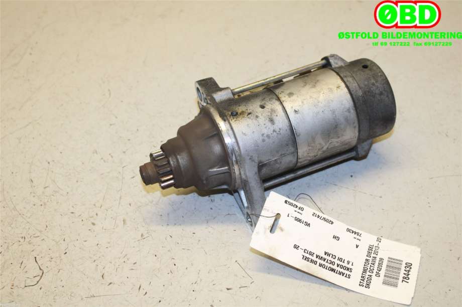 Starter diesel til Škoda Octavia 2013-2016 (Type III, Fase 1) (SKODA|0AM 911 023 M|0AM 911 021 E|0AM911023J)