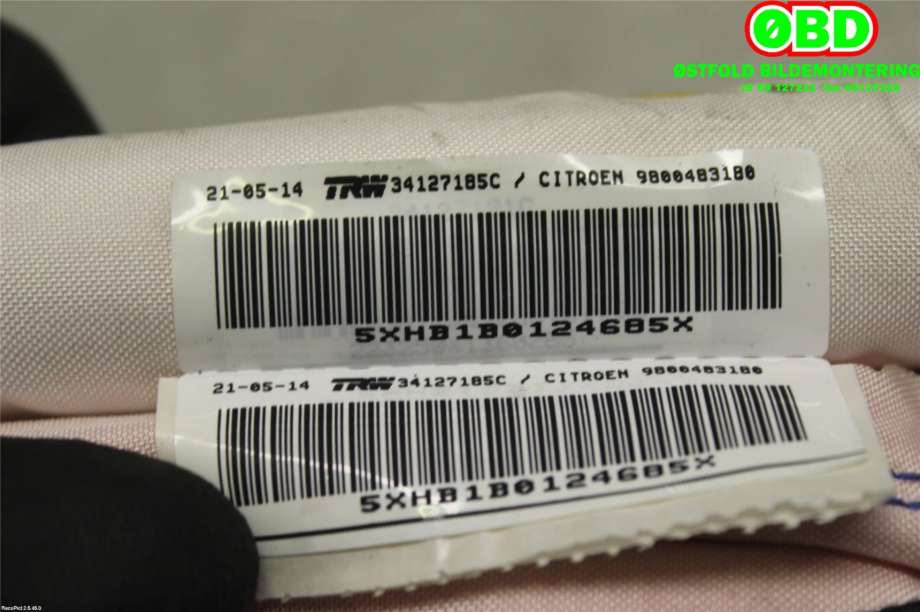Airbag gardin høyre til Citroën C4, Picasso 2013-2018 (Type II)  (CITROEN|9800483180|)