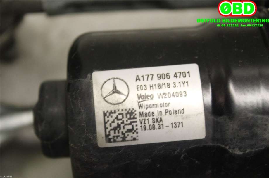 Viskermotor frontrute til Mercedes A-Klasse 2018-->> (W177) (W177) (MERCEDES|A 177 820 42 01||1779064701)
