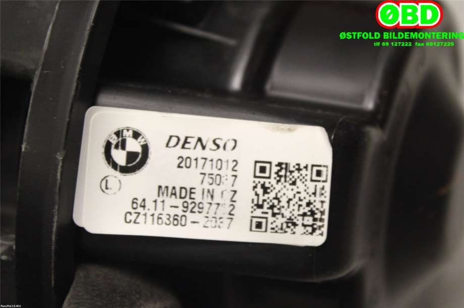 Varmeapparat motor til BMW X1 2015-2022 (F48) (F48) (BMW|64 11 9 297 752||64119297752)