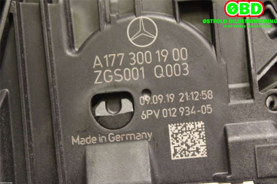 Pedal gass til Mercedes A-Klasse 2018-->> (W177) (W177) (MERCEDES|A 177 300 19 00||1773001900)