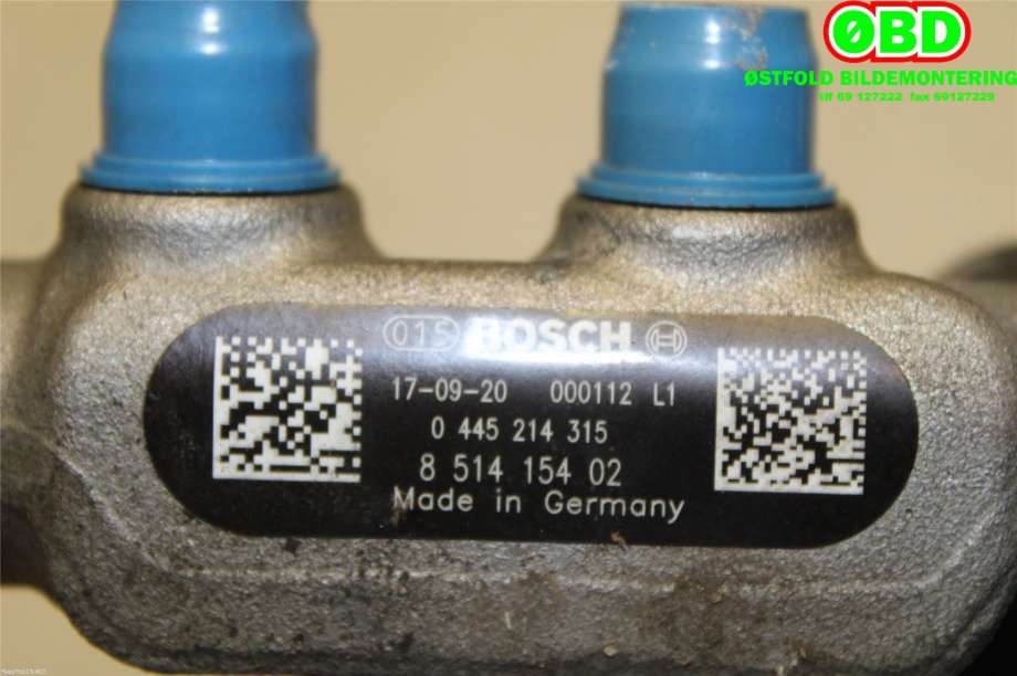 Dyseskinne (fuelrail) til BMW X1 2015-2022 (F48) (F48) (BMW|13 53 8 514 154|0445214315|8514154)
