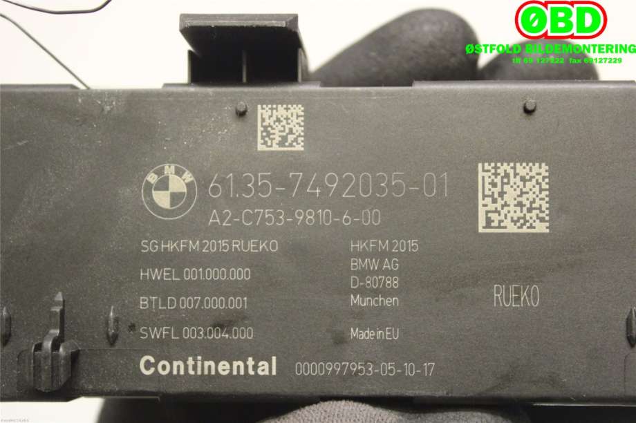 Styreenhet elektrisk bakluke til BMW X1 2015-2022 (F48) (F48) (BMW|61359451483||61357492035)