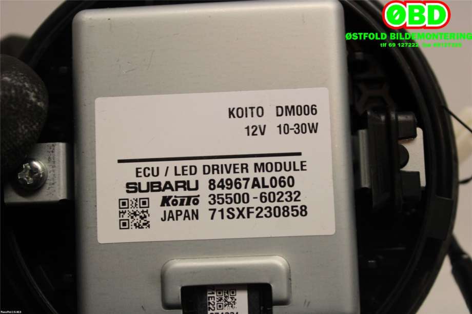 Styreenhet xenon/ballast til Subaru Outback 2015-2020 (Type V) (SUBARU||84967AL060)