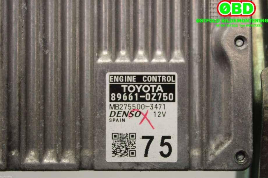 Styreenhet motor til Toyota Auris 2015-2019 (Type II, Fase 2)  (TOYOTA|896610Z750|)